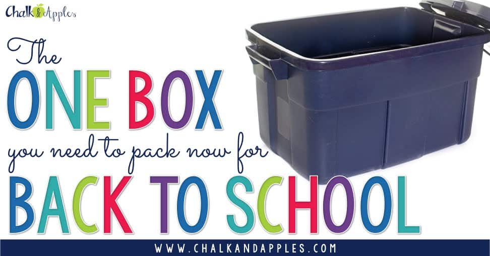 Packing this ONE box at the end of the school year will make back to school easier than ever!