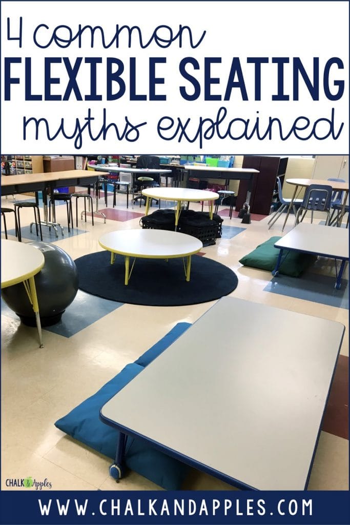 Flexible seating isn't about yoga balls... and other common flexible seating myths. Find out the truth about how flexible seating works in a real classroom.