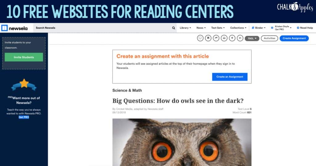 These free reading activity websites are perfect for upper elementary reading centers.