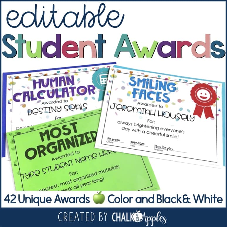 Make student awards funny with these editable templates.