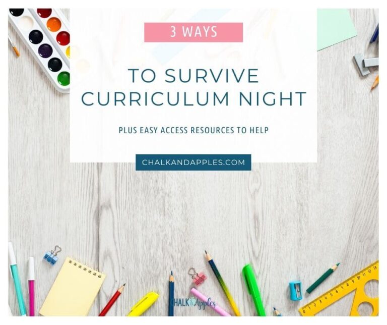 3 Ways to Survive Curriculum Night
