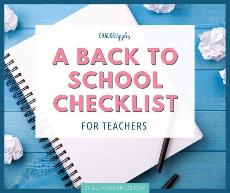 Back to school checklist for teachers