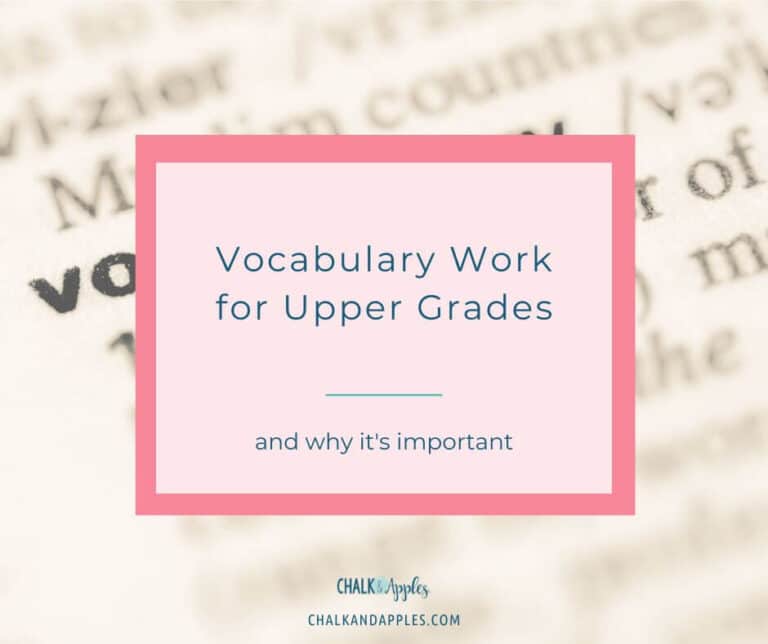 Vocabulary Work in Upper Grades