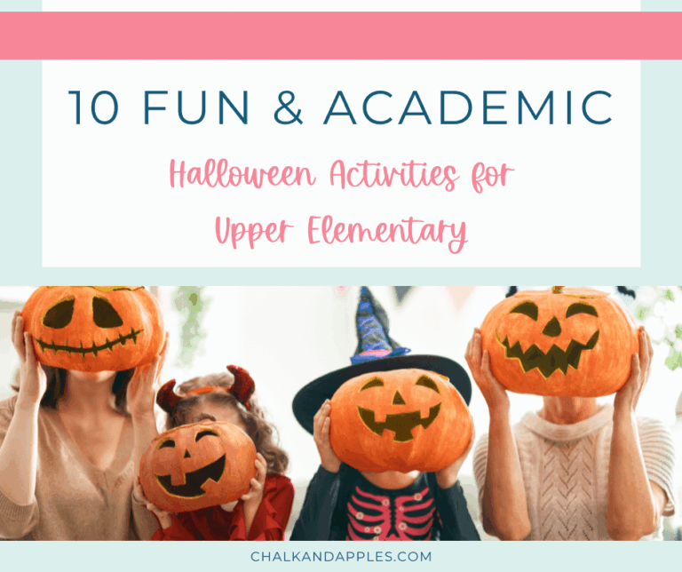 halloween activities upper elementary header
