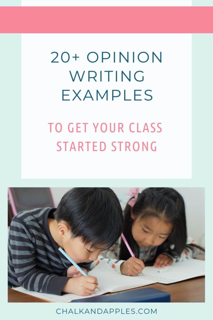 opinion writing examples for kids - upper elementary