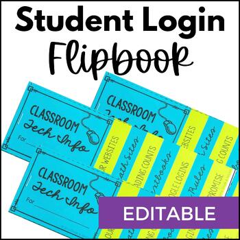original 2708064 1 - Student Passwords & Technology Info Flip Book (Editable Flipbook)