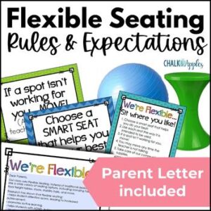 Flexible Seating Rules & Editable Parent Letter - Chalk & Apples
