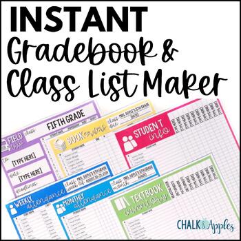 original 4010063 1 - Instant, Editable Class List Maker with Gradebook