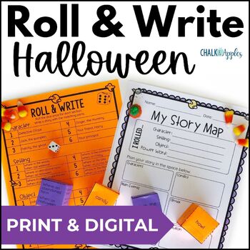 original 4136831 1 - Halloween Writing Activity - Roll & Write Center - Distance Learning