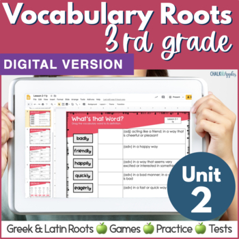 original 5394389 1 - 3rd Grade DIGITAL Vocabulary UNIT 2 Greek & Latin Roots: Distance Learning