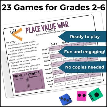 original 6678236 3 - Digital Math Games - Dice Games for Math Skills
