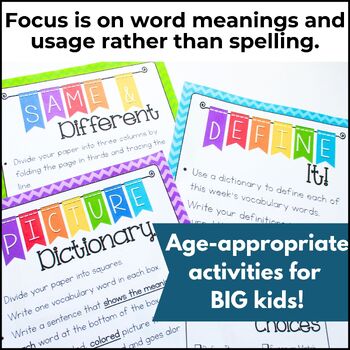 original 865829 4 - Word Work for Big Kids Vocabulary Activities