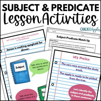 original 934048 1 - Subject and Predicate Lesson and Activities